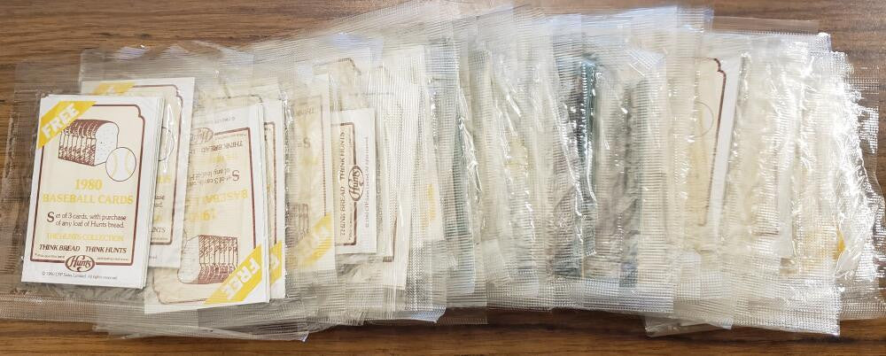 1980 Topps Hunt's Sealed Pack of 3 Topps Baseball Cards  Lot of 60 Sealed Packs