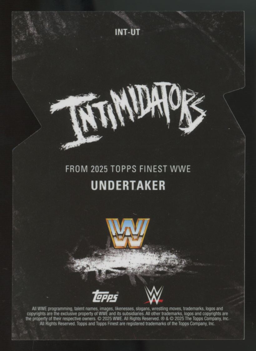2025 Topps Finest WWE Undertaker Intimidators Die-Cut Refractor /75 #INT-UT
