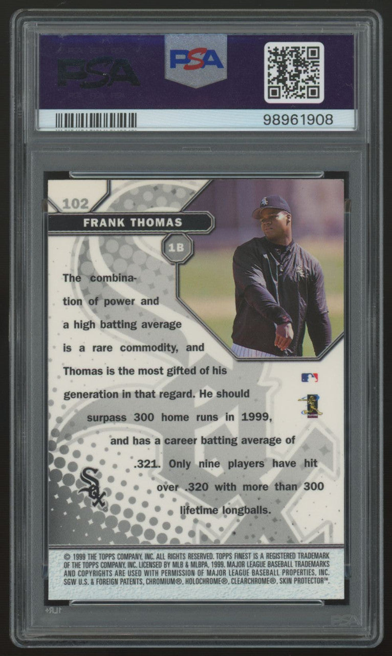 1999 Topps Finest Frank Thomas Gems #102 PSA 10