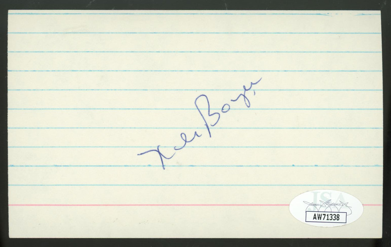 Ken Boyer Signed Autographed Index Card JSA
