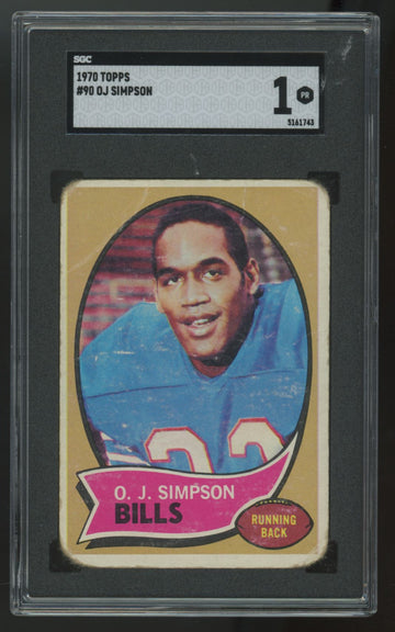 1970 Topps OJ Simpson RC #90 SGC 1