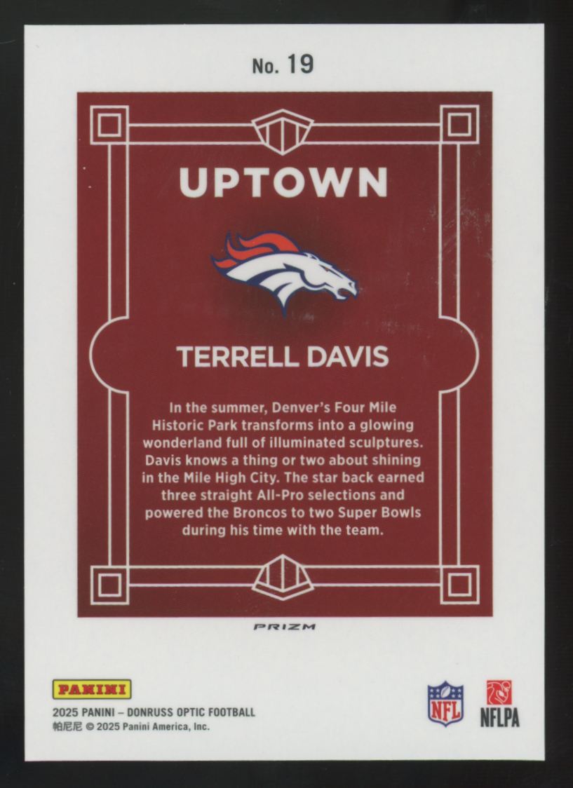 2025 Donruss Optic Terrell Davis Uptown SSP #19
