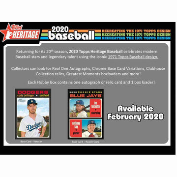 2020 Topps Heritage Baseball Hobby Box