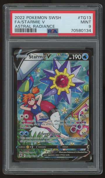 2022 Pokemon Starmie V Astral Radiance Full Art #TG13 PSA 9