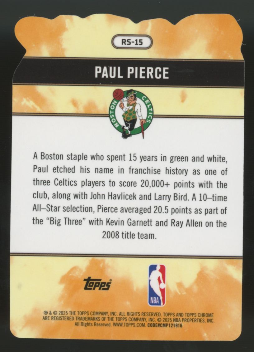 2025-26 Topps Chrome Paul Pierce Rock Stars SSP #RS-15