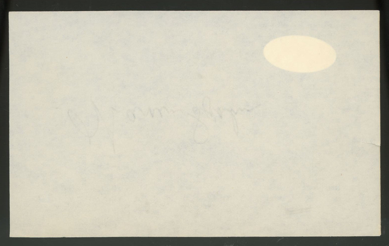 Warren Spahn Signed Autographed Index Card JSA