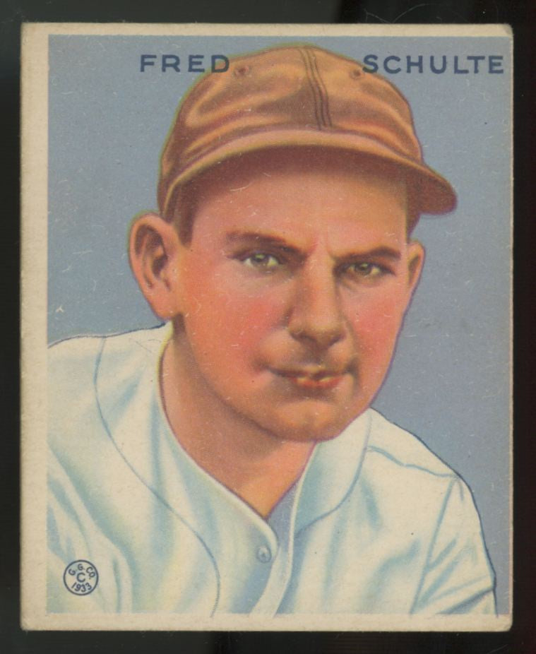 1933 Goudey Fred Schulte #190 VG