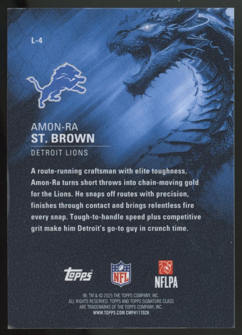 2025 Topps Signature Class Amon-Ra St. Brown Leviathans SSP #L-4