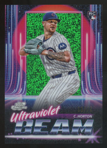 2025 Topps Chrome Cosmic Cade Horton RC Green Space Dust Ultraviolet Beam /75