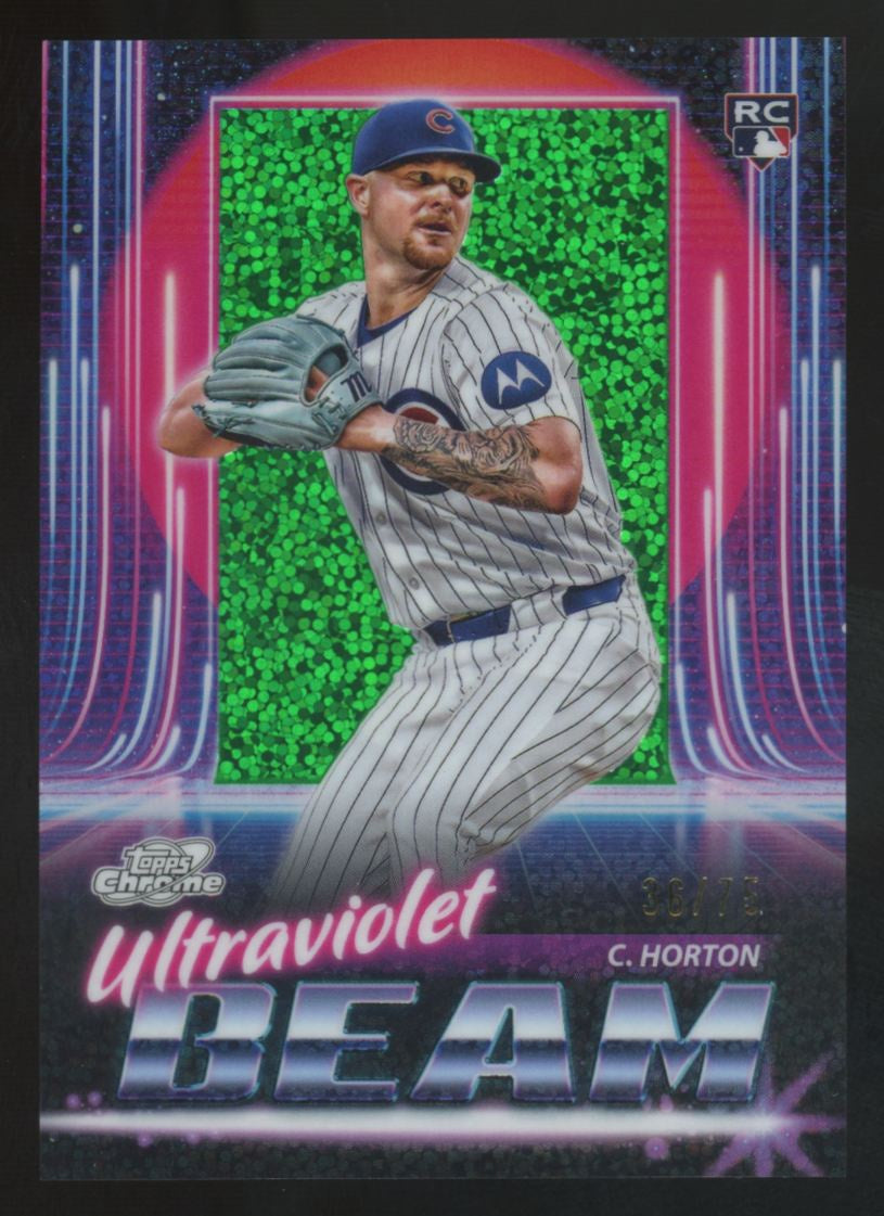 2025 Topps Chrome Cosmic Cade Horton RC Green Space Dust Ultraviolet Beam /75