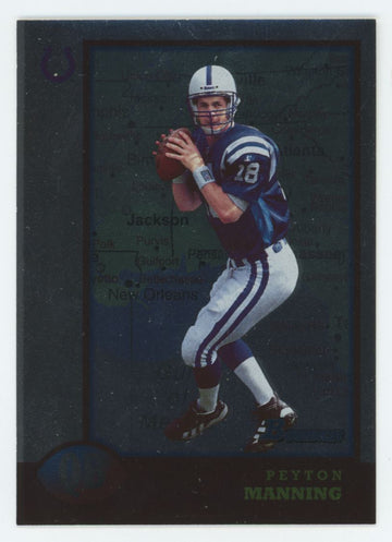 1998 Bowman Peyton Manning RC Interstate #1 EX (Surface)