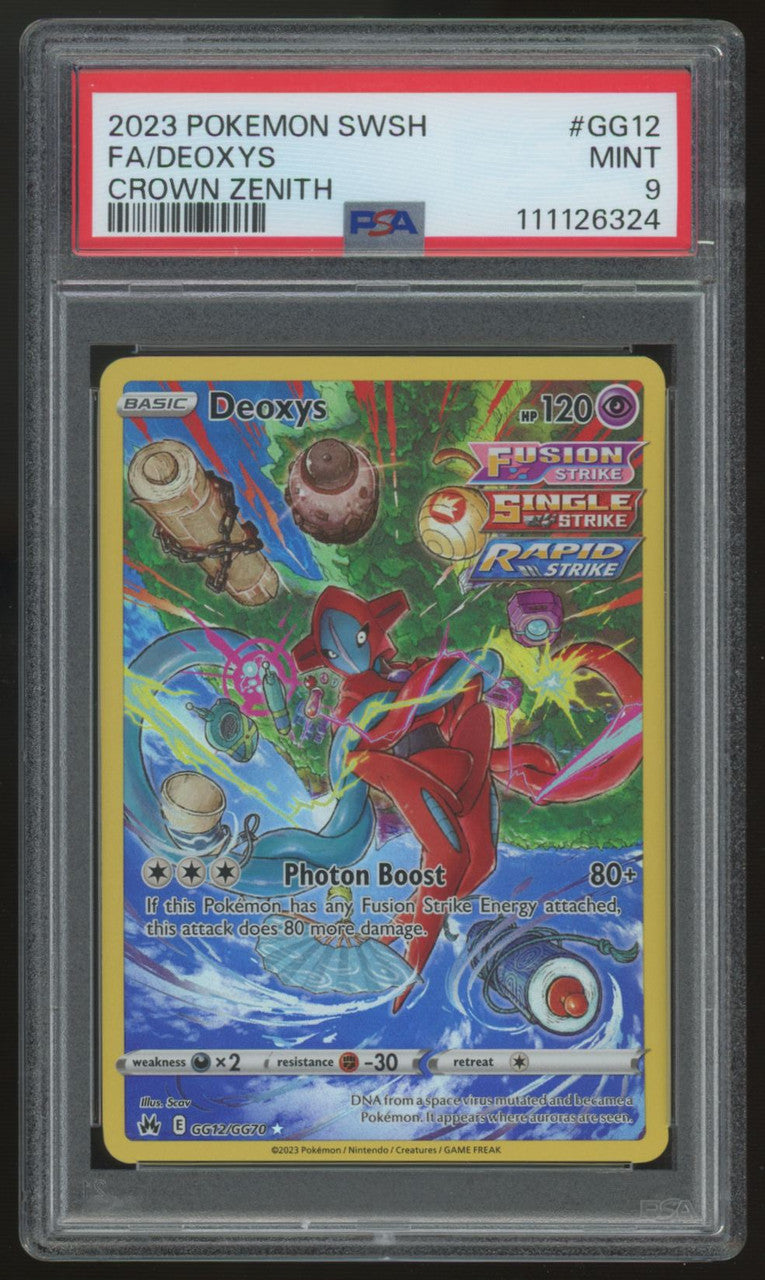 2023 Pokemon Deoxys Crown Zenith Full Art #GG12 PSA 9