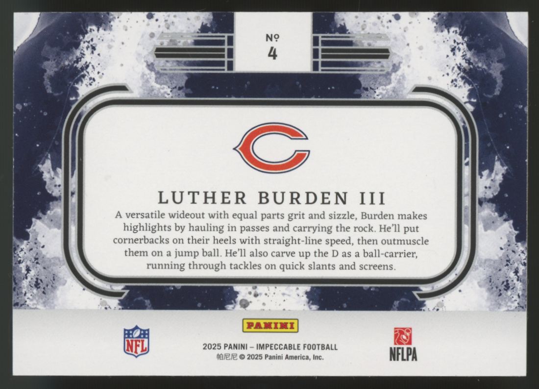 2025 Impeccable Luther Burden III RC Silver Bar USA Flag /35 #4
