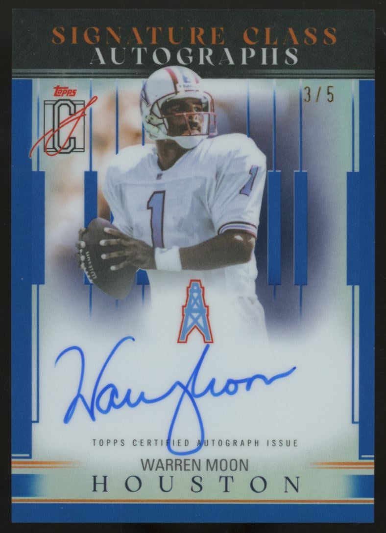 2025 Topps Signature Class Warren Moon Class Autographs Blue Auto /5 #SCL-WM