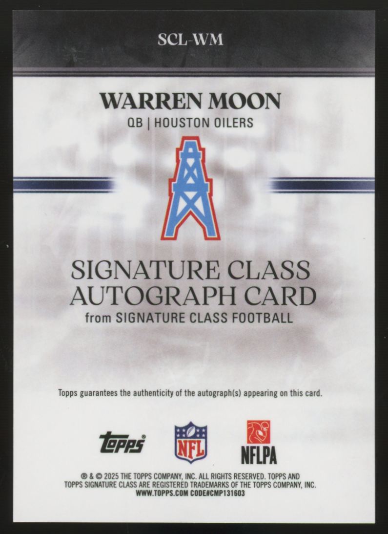 2025 Topps Signature Class Warren Moon Class Autographs Blue Auto /5 #SCL-WM