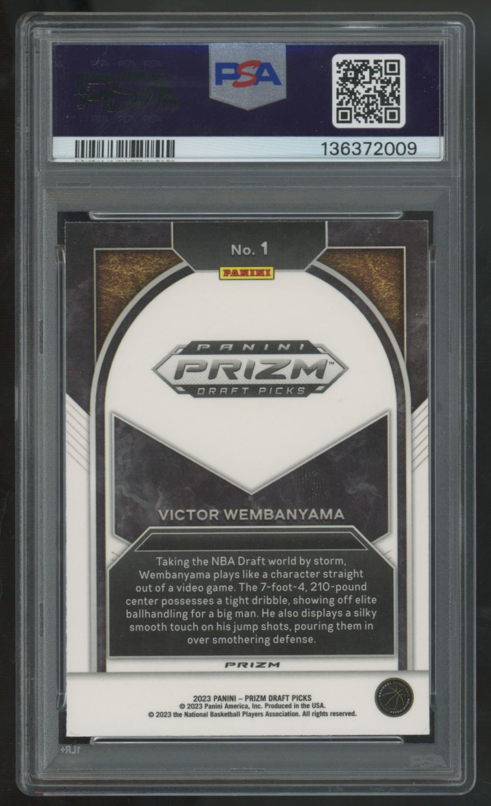 2023 Panini Prizm Draft Victor Wembanyama RC Brilliance Red Ice #1 PSA 8