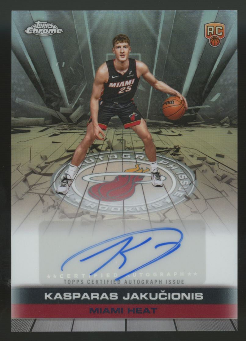 2025-26 Topps Chrome Kasparas Jakucionis RC Refractor Auto Issue #TAIR-KJ
