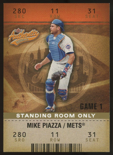 2003 Fleer Authentix Mike Piazza Standing Room Only /25 #67