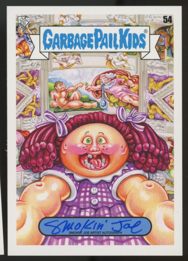2021 Garbage Pail Kids Go On Vacation Smokin' Joe Artist Auto /75 #54