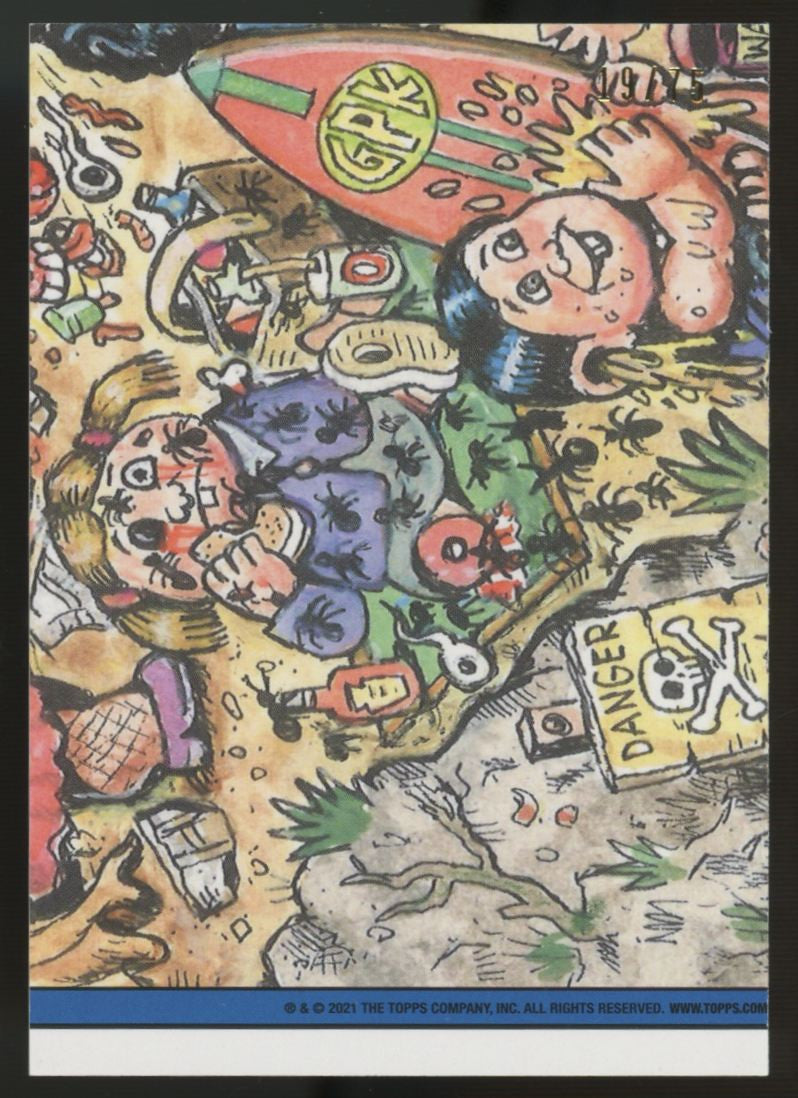 2021 Garbage Pail Kids Go On Vacation Smokin' Joe Artist Auto /75 #54