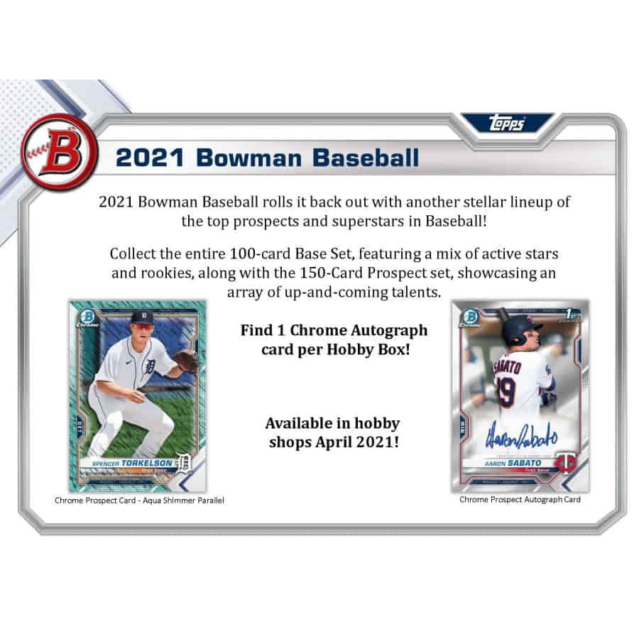 2021 Bowman Baseball Hobby Box