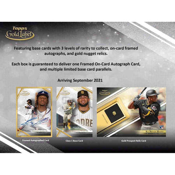 2021 Topps Gold Label Baseball Hobby Box