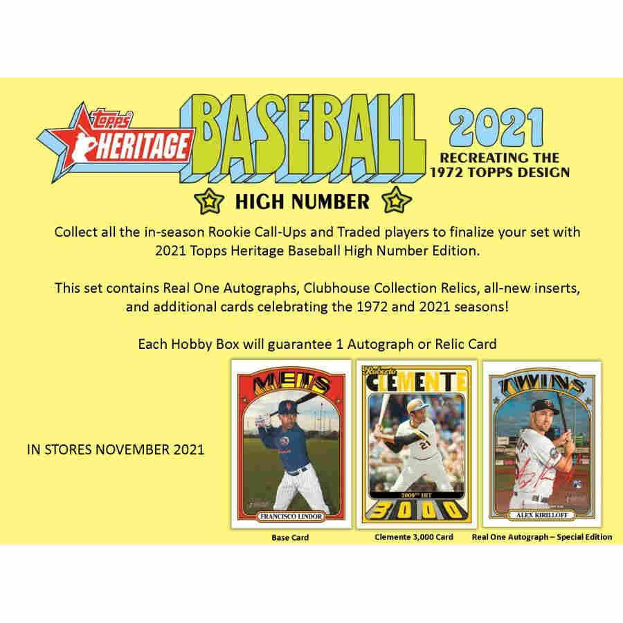 2021 Topps Heritage High Number Baseball Hobby Box