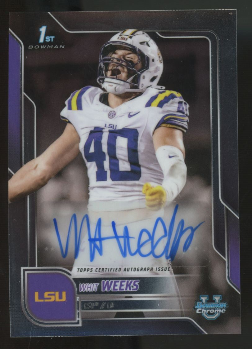 2025 Bowman Chrome U Whit Weeks 1st Prospect Auto Variation #BCA-WW