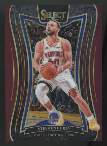 2024-25 Panini Select Stephen Curry Mezzanine Maroon Prizm /85 #346