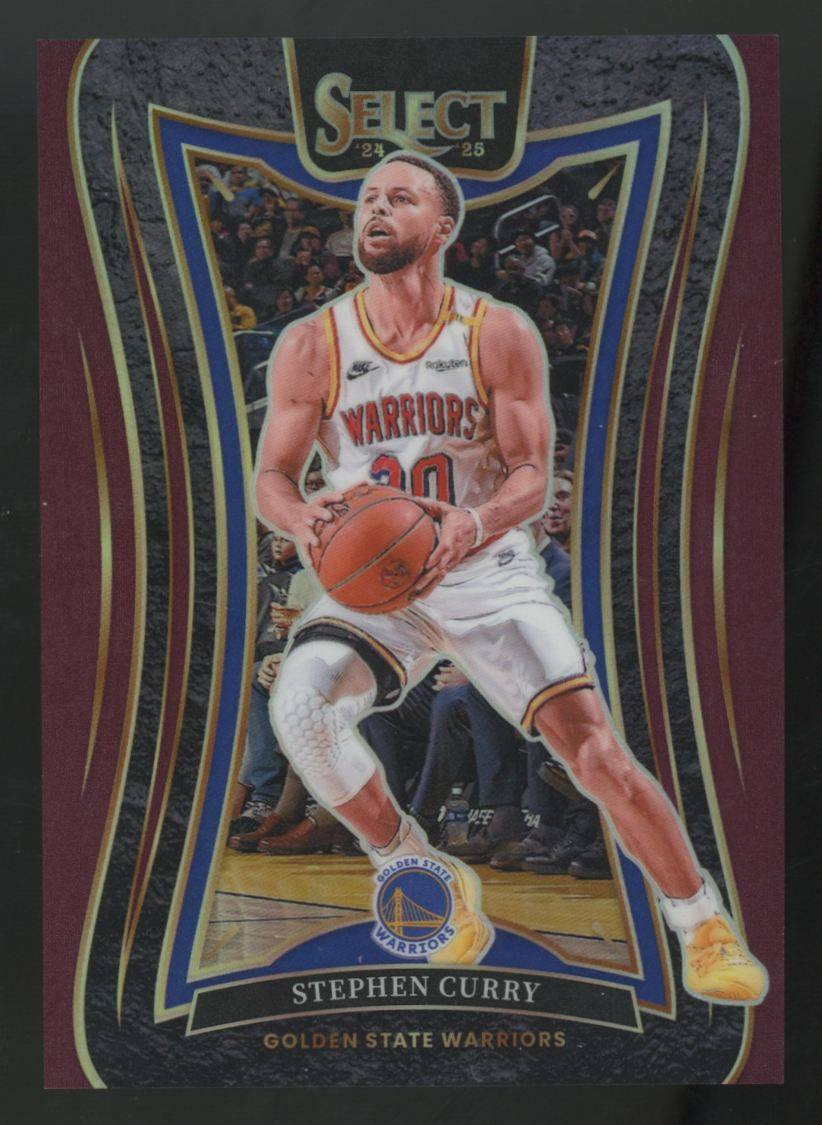 2024-25 Panini Select Stephen Curry Mezzanine Maroon Prizm /85 #346