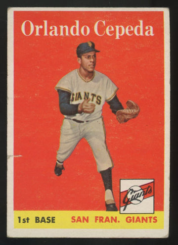 1958 Topps Orlando Cepeda RC #343 Good "A"