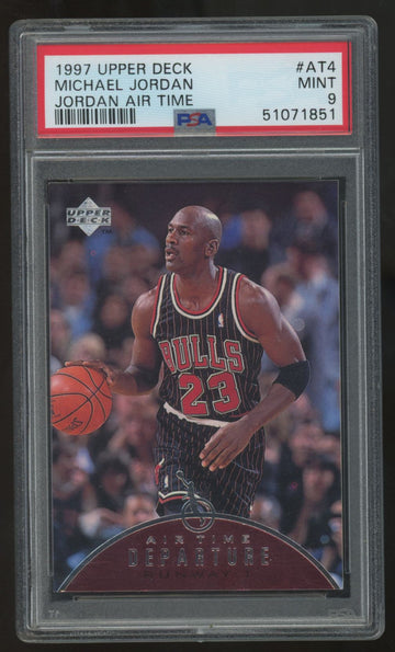 1997-98 Upper Deck Michael Jordan Air Time Departure #AT4 PSA 9