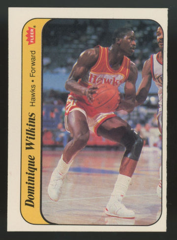 1986-87 Fleer Sticker Dominique Wilkins #11 NM