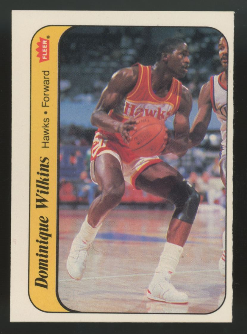 1986-87 Fleer Sticker Dominique Wilkins #11 NM