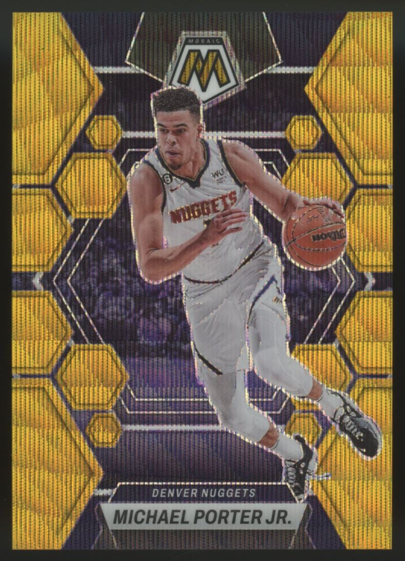 2022-23 Mosaic Michael Porter Jr. Gold Wave Prizm /10 #44