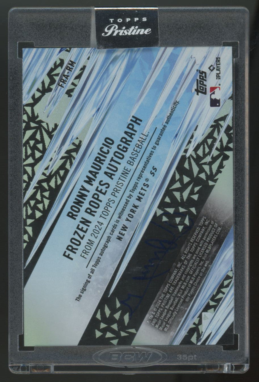 2024 Topps Pristine Ronny Mauricio RC Frozen Ropes Auto #FRA-RM