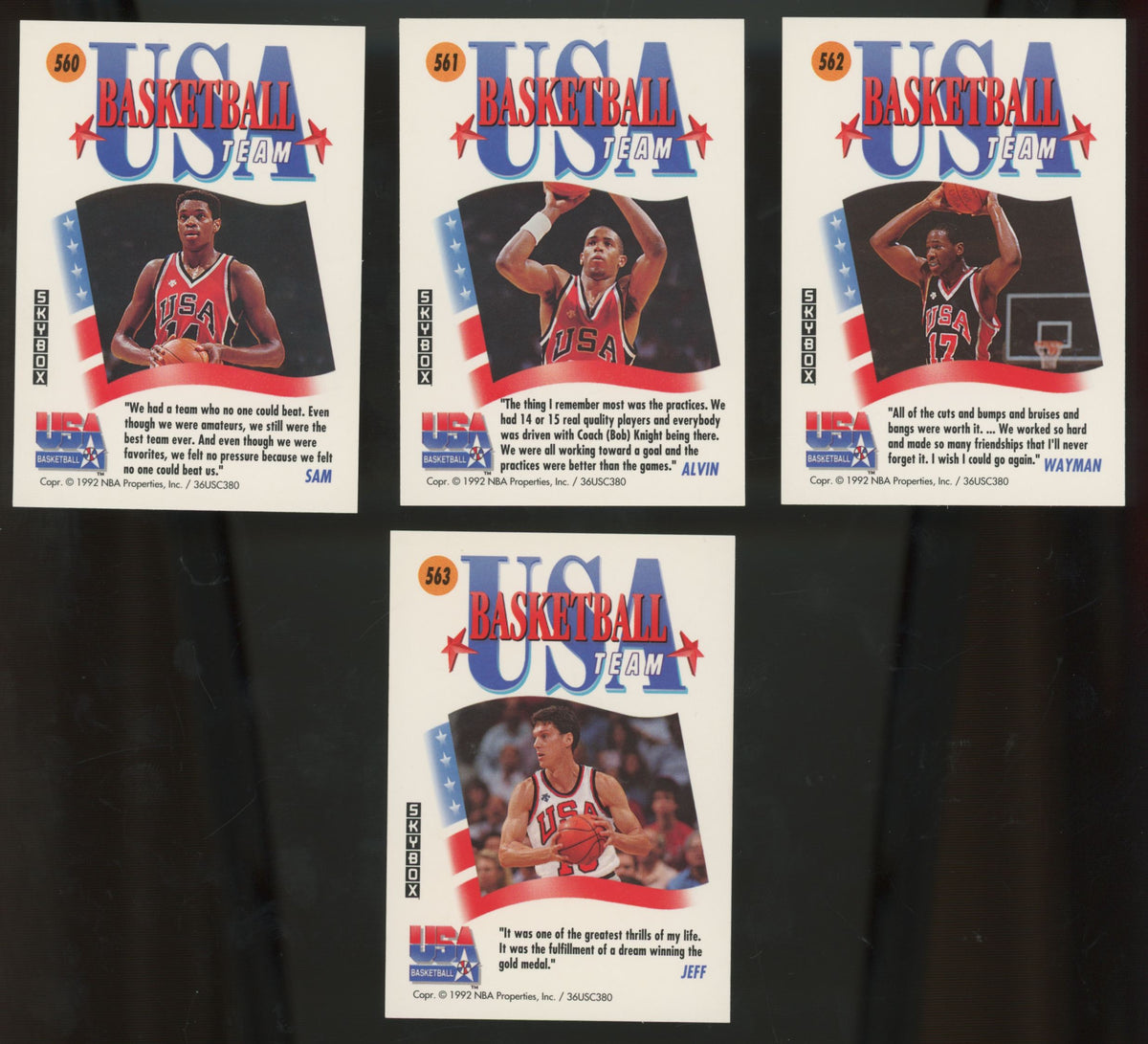 1991-92 SkyBox Team USA Complete Set (34/34)