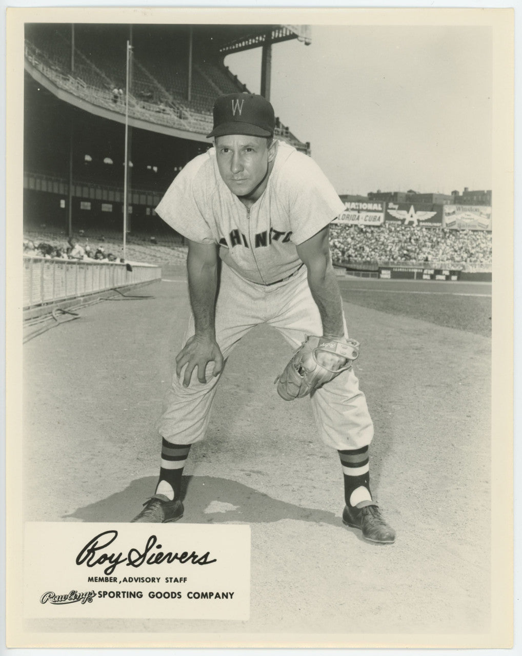 1959 Rawlings Advisory Staff Roy Sievers 8x10 Photo EX
