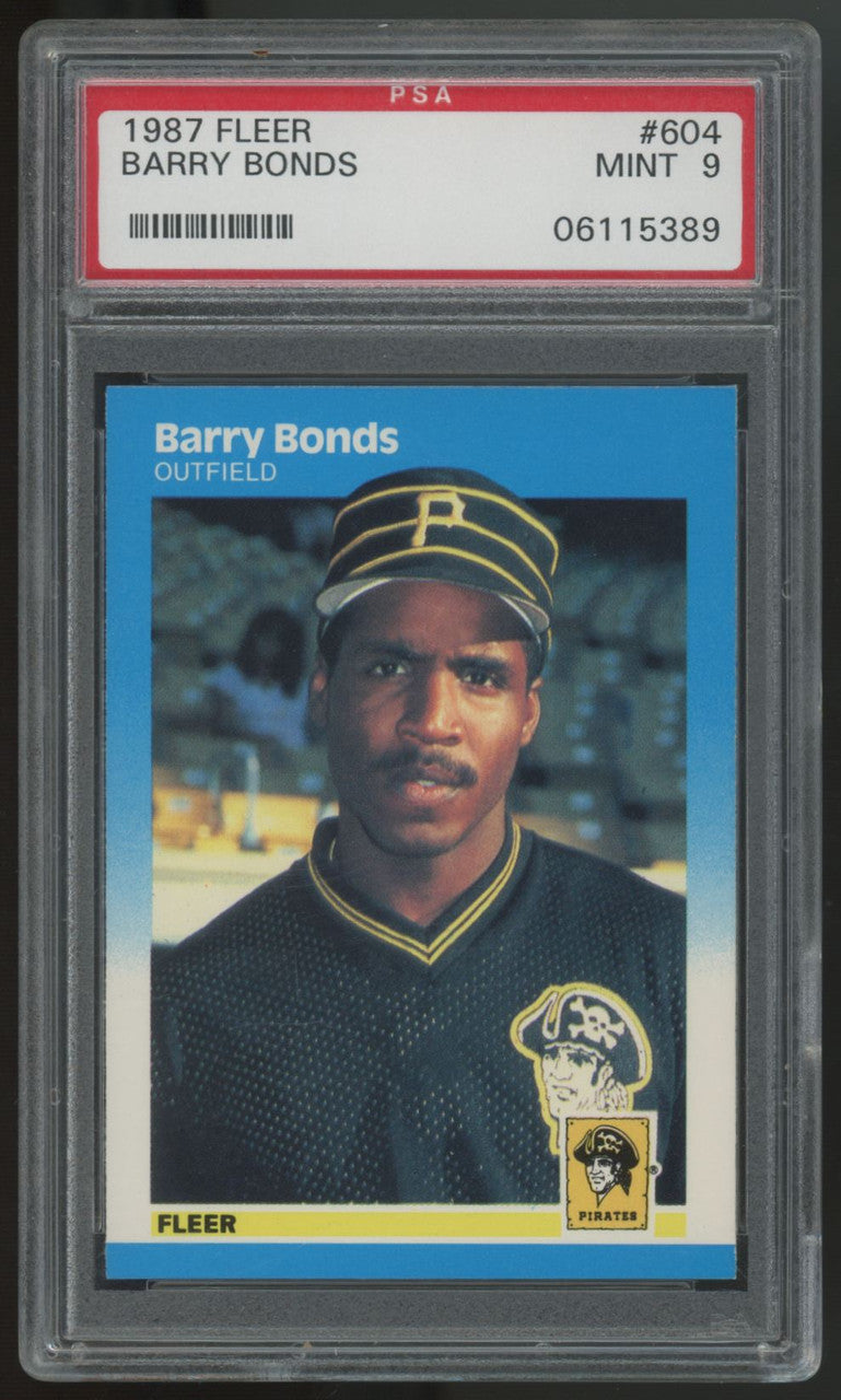 1987 Fleer Barry Bonds RC #604 PSA 9 *389