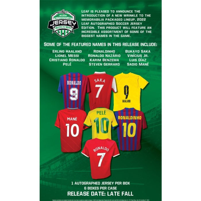 2022 Leaf Autographed Soccer Jersey