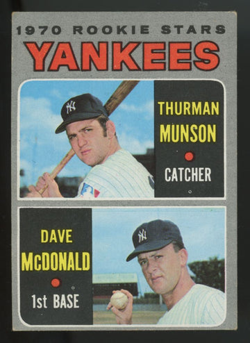 1970 Topps Thurman Munson  RC Rookie Stars #189 VG-VG/EX
