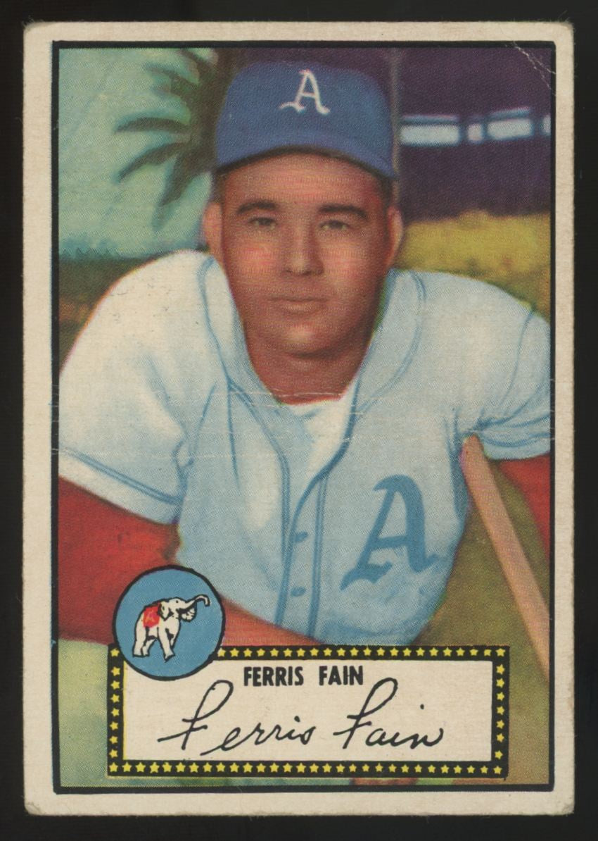 1952 Topps Ferris Fain Black Back #21 Poor