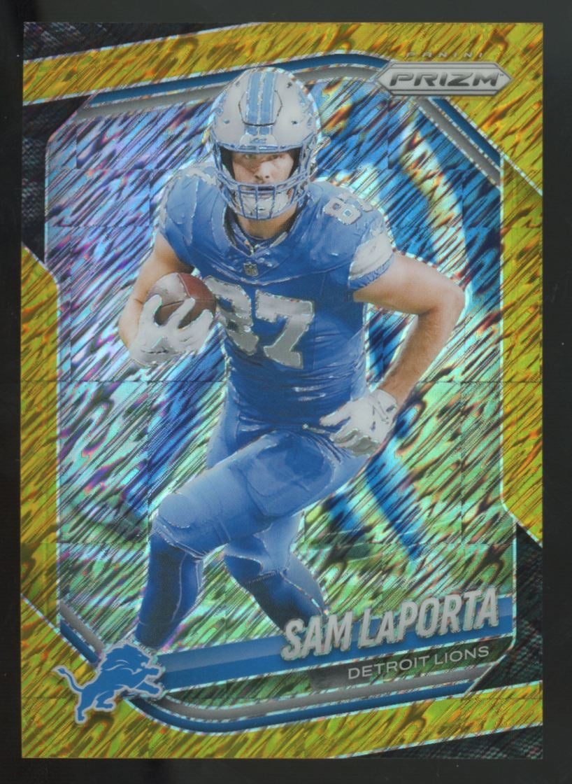 2025 Panini Prizm Sam LaPorta Gold Shimmer /10 #122