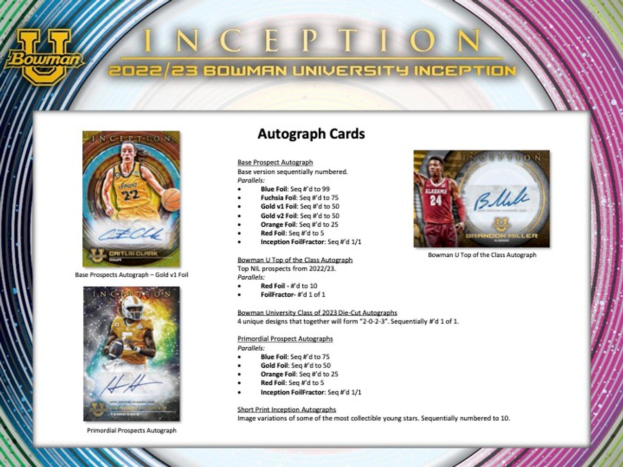 2022/23 Bowman University Inception Multi-Sport Hobby Box
