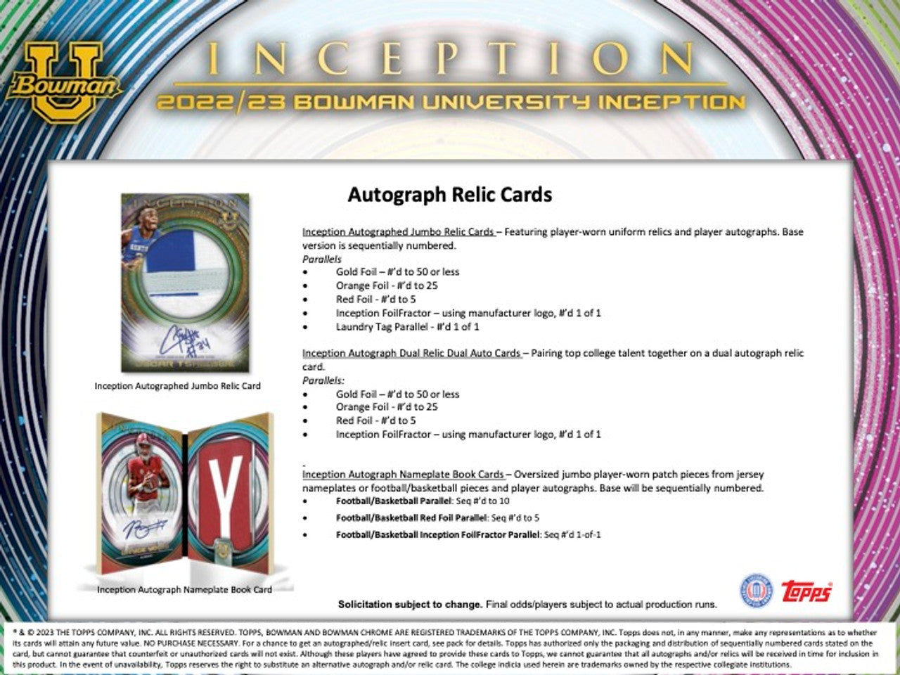 2022/23 Bowman University Inception Multi-Sport Hobby Case (16)
