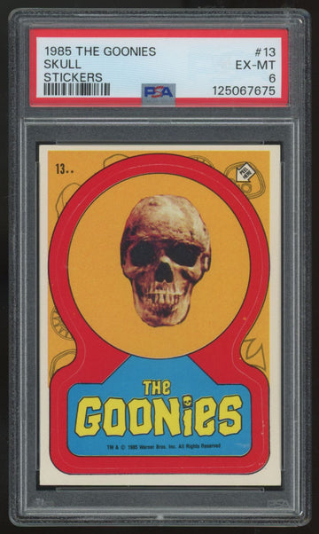 1985 The Goonies Skull Stickers #13 PSA 6
