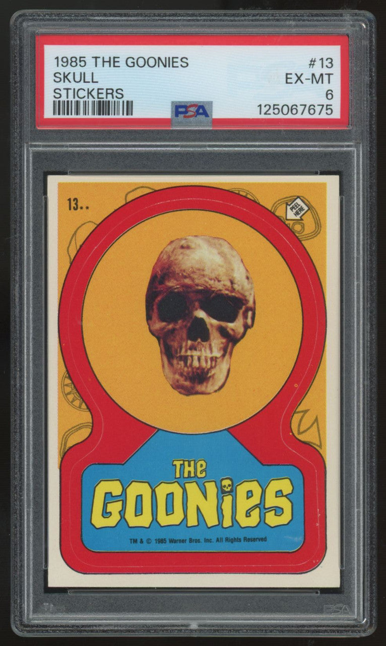 1985 The Goonies Skull Stickers #13 PSA 6