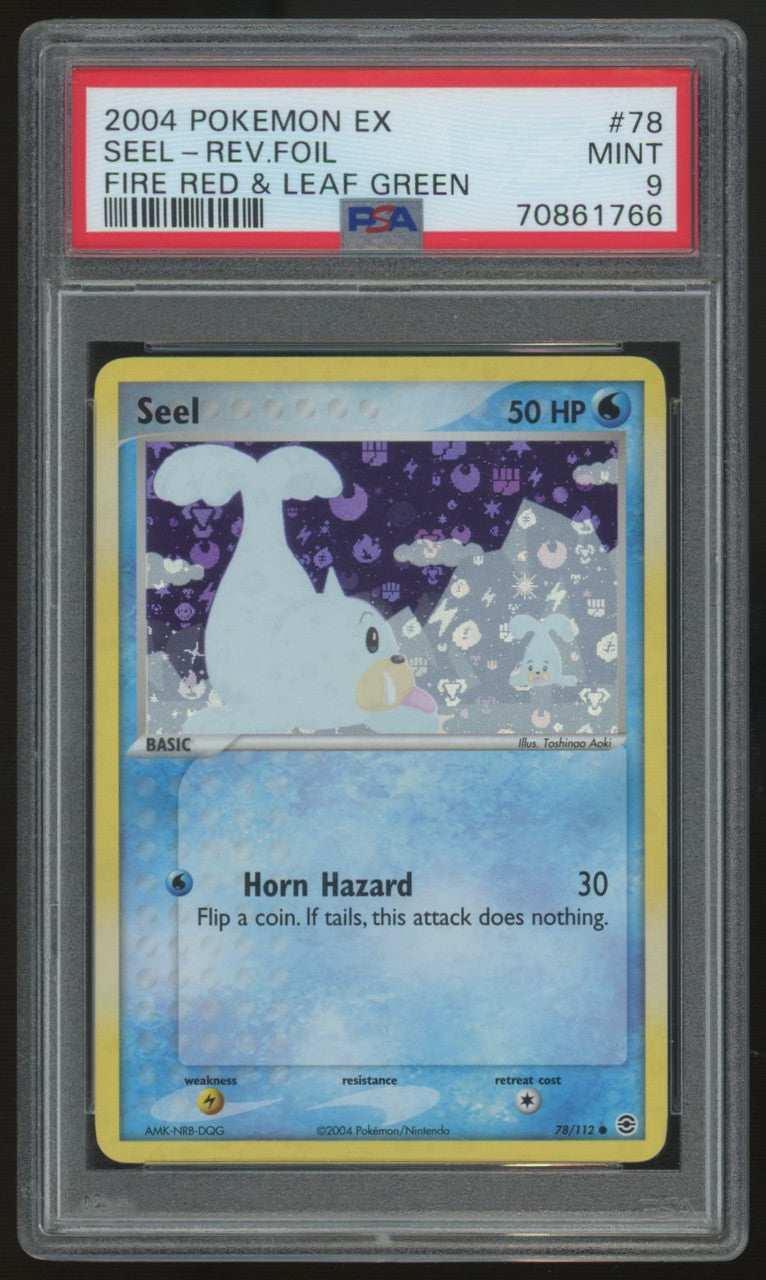2004 Pokemon Seel Fire Red/Leaf Green Reverse Holo #78 PSA 9