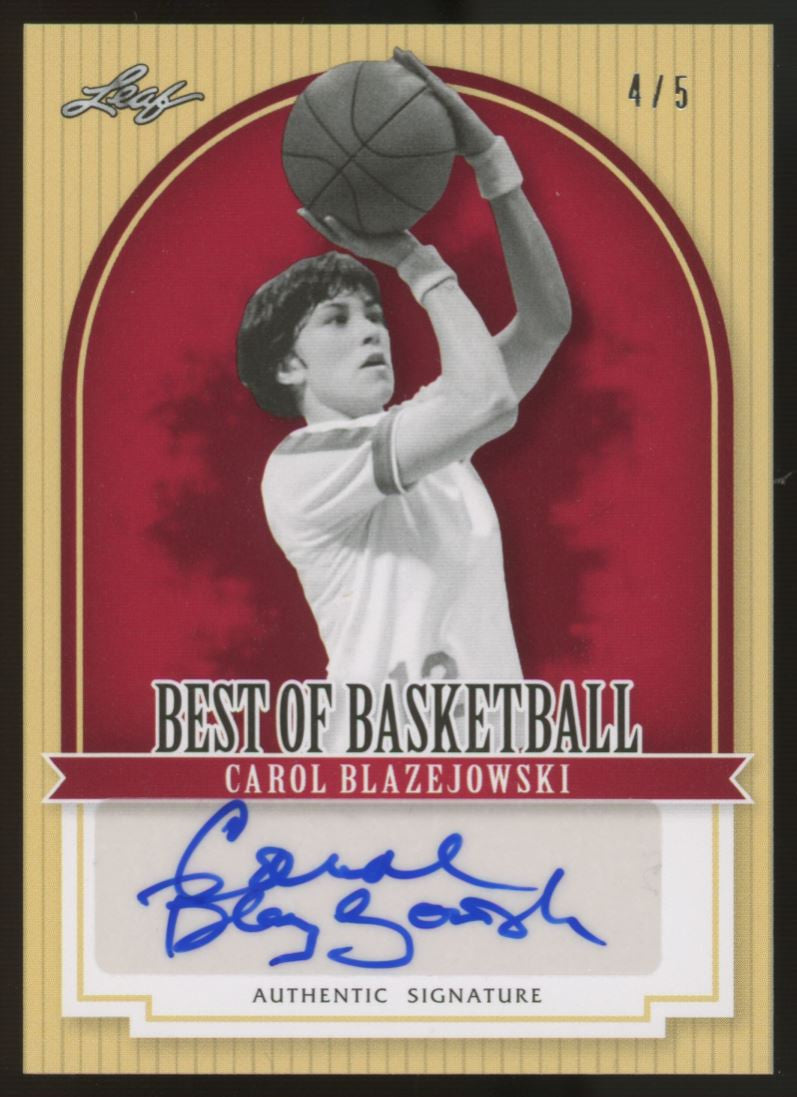 2012 Leaf Carol Blazejowski Best of Basketball Auto /5 #CB1