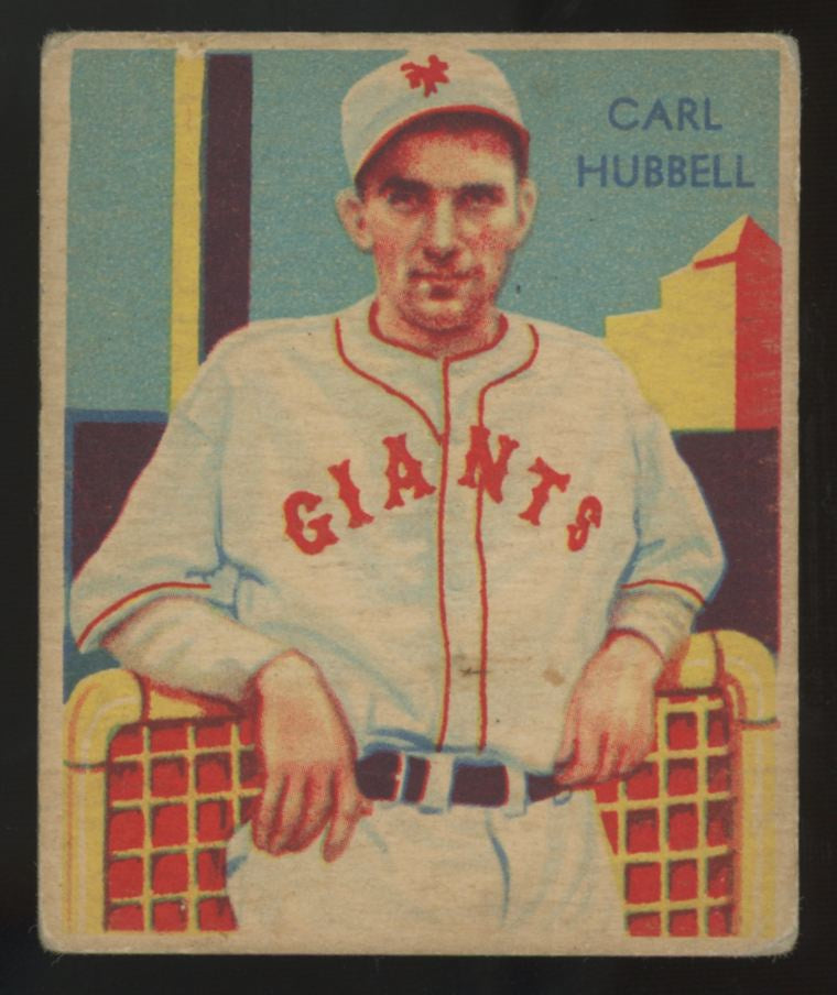 1935 National Chicle Carl Hubbell Diamond Stars #39 G/VG
